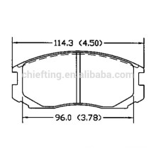 OE 04491-87401 D602 for DODGE EAGLE MITSUBISHI PLH Daihatsu Toyota top quality brake pad